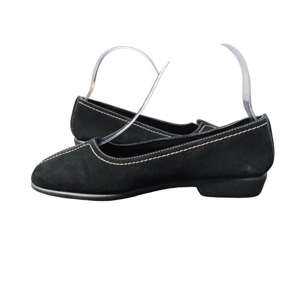 Women's Gelly Up What's What by Aerosoles Black Square Toe Ballet Flats Size Six - Picture 2 of 13